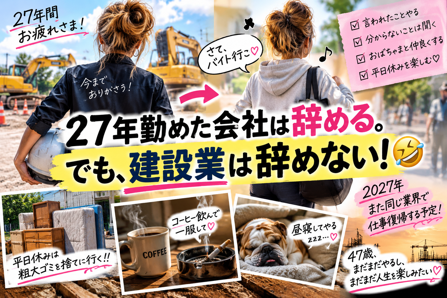 第8話｜27年勤めた会社は辞める。でも、建設業は辞めない🤣